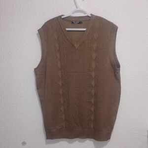 V-Neck Brown Sweater Vest for Men